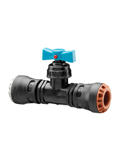 Plasson Pushfit stoptap 20MDPEx15 copper 0341C