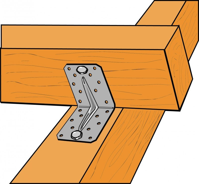Simpson Strong Tie Heavy Duty Angle Bracket 90 mm x 105 mm x 105 mm - Thickness 3.0 mm