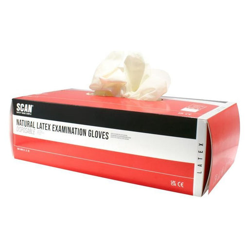 Scan Latex Gloves - Medium (Box 100) Scan - RockBottom Nothampton
