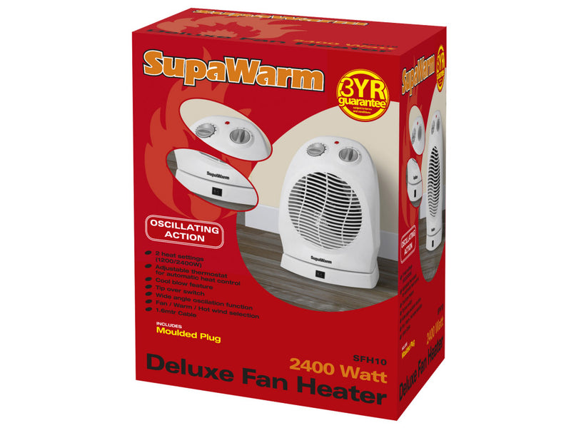 SupaWarm Deluxe Oscillating Fan Heater 2400w