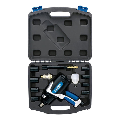Draper 83985 Air Impact Wrench Kit, 1/2" Sq. Dr. (14 Piece)