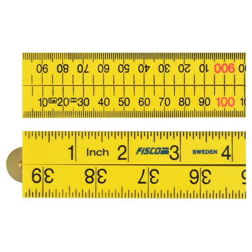 Fisco Yellow ABS Nylon Rule 1m / 39in Fisco - RockBottom Northampton