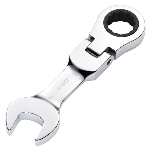 Draper HI-TORQ Metric Stubby Flexible Head Ratchet Combination Spanner, 16mm Draper - Town Tools