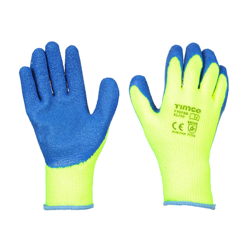 TIMCO Warm Grip Crinkle Latex Coated Polyester Gloves - Large