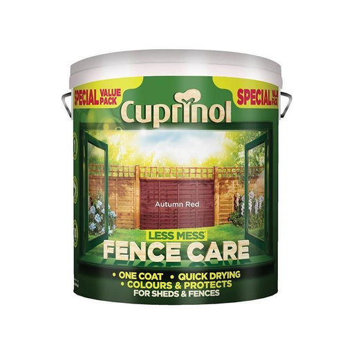 Cuprinol Less Mess Fence Care Autumn Red 6 litre Cuprinol - RockBottom Northampton