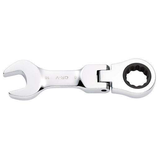 Draper HI-TORQ Metric Stubby Flexible Head Ratchet Combination Spanner, 16mm Draper - Town Tools