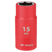 Draper XP1000 VDE Socket, 1/2" Sq. Dr., 15mm Draper - Town Tools