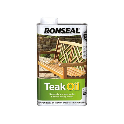 Ronseal Garden Furniture Teak Oil Can 1 litre Ronseal - RockBottom Nothampton