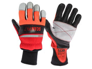 Scan Class 1 Dual Hand Chainsaw Leather Gloves - L (Size 9) Scan - RockBottom Nothampton