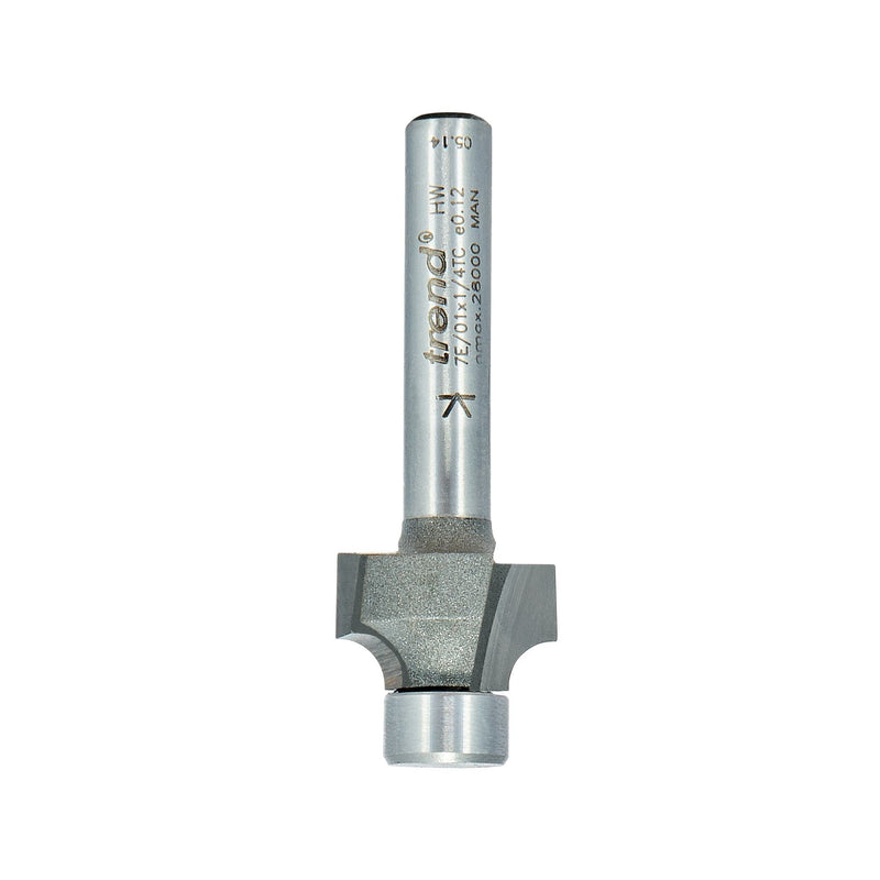 7E/01X1/4TC - Pin guided round over cutter