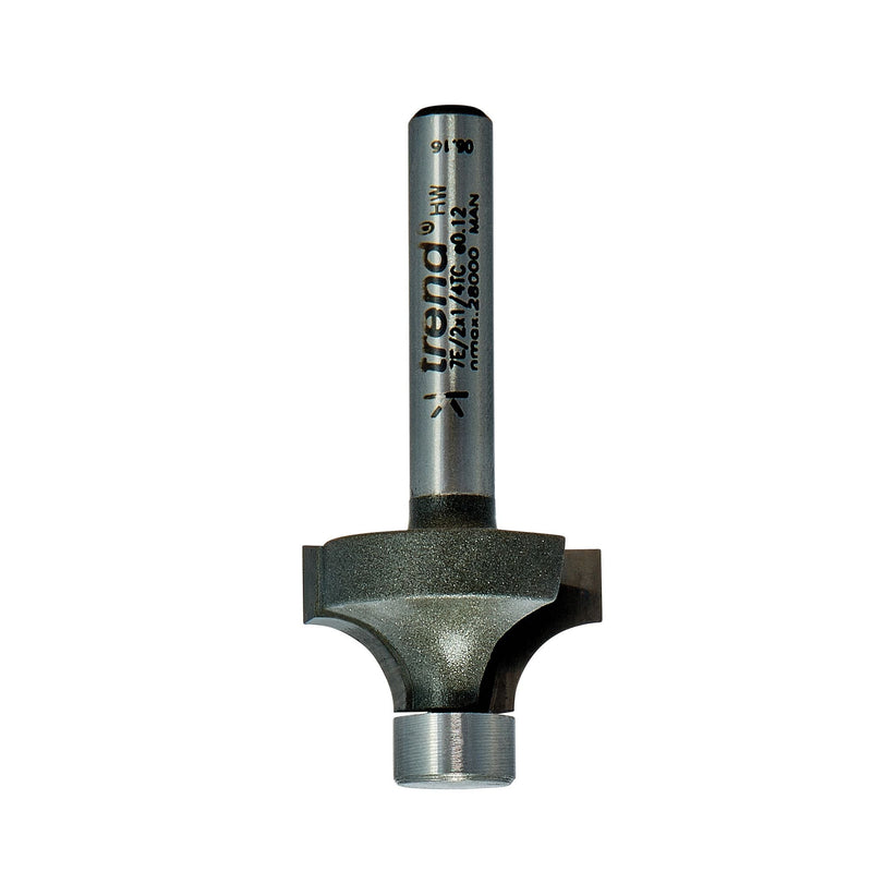 7E/2X1/4TC - Pin guided round over cutter
