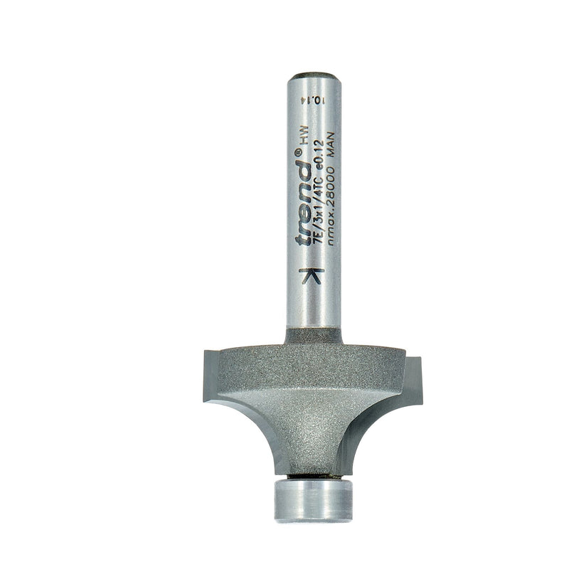 7E/3X1/4TC - Pin guided round over cutter