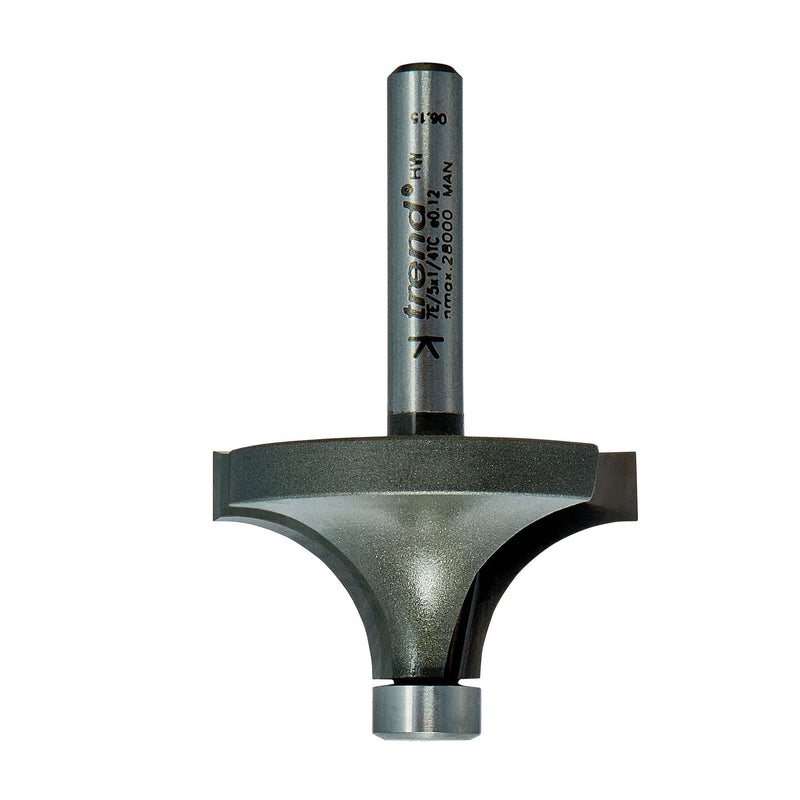 7E/5X1/4TC - Pin guided round over cutter