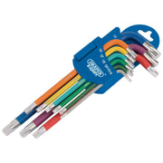 Draper 66143 Draper Expert TX-STAR® Metric Coloured Long Arm Key Set (9 Piece)
