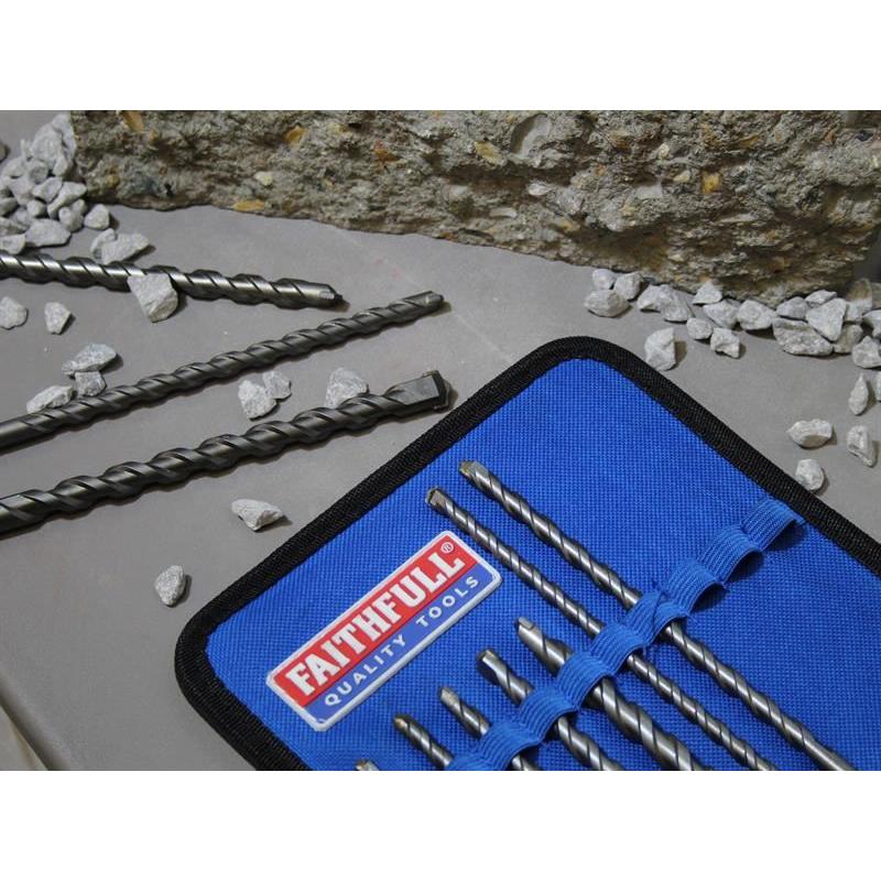 Faithfull SDS Plus Drill Bit Set, 10 Piece Faithfull - RockBottom Northampton