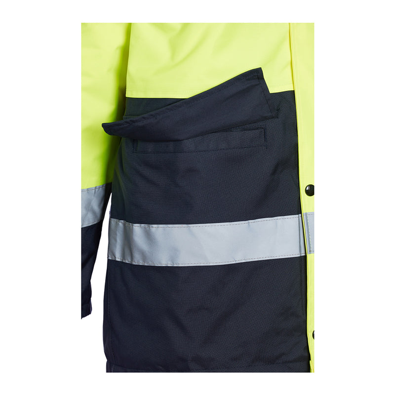 Blackrock Hi-Vis Two-Tone Coat - Yellow/Navy size 4XL