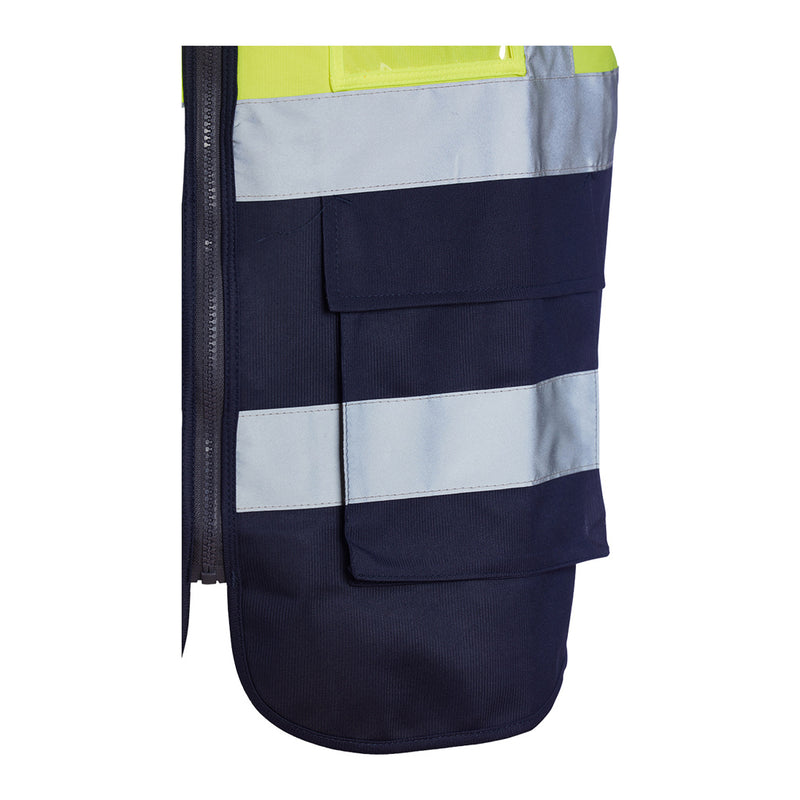 Blackrock Hi-Vis Premium Sleeveless Vest/Waistcoat - Yellow/Navy size M