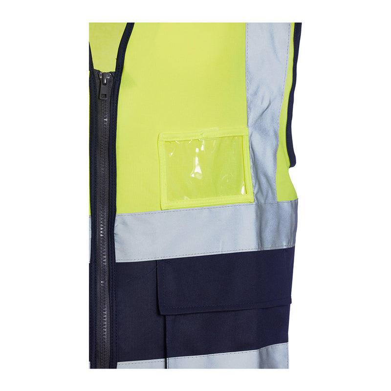 Blackrock Hi-Vis Premium Sleeveless Vest/Waistcoat - Yellow/Navy size L