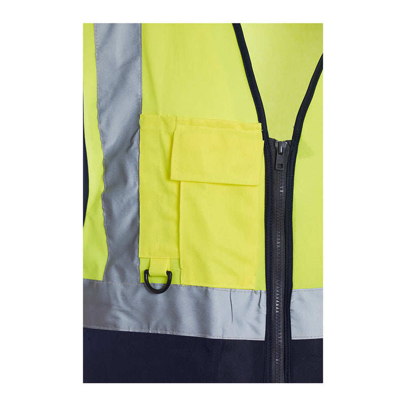 Blackrock Hi-Vis Premium Sleeveless Vest/Waistcoat - Yellow/Navy size 5XL