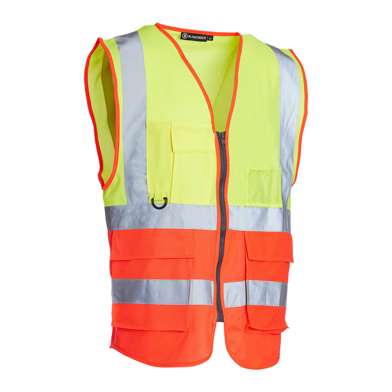 Blackrock Hi-Vis Premium Sleeveless Vest/Waistcoat - Yellow/Red size L
