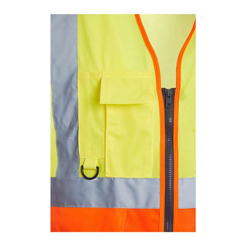Blackrock Hi-Vis Premium Sleeveless Vest/Waistcoat - Yellow/Orange size M
