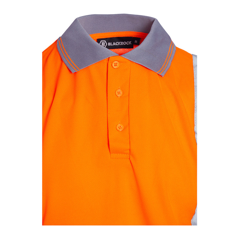 Blackrock Hi-Vis Polo Shirt Short Sleeve - Orange size S