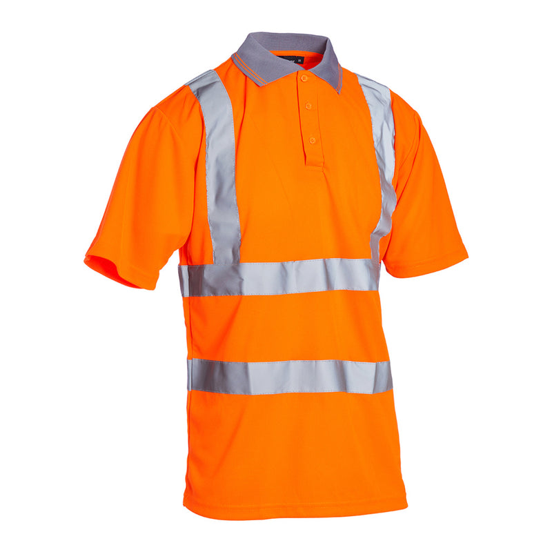 Blackrock Hi-Vis Polo Shirt Short Sleeve - Orange size 5XL
