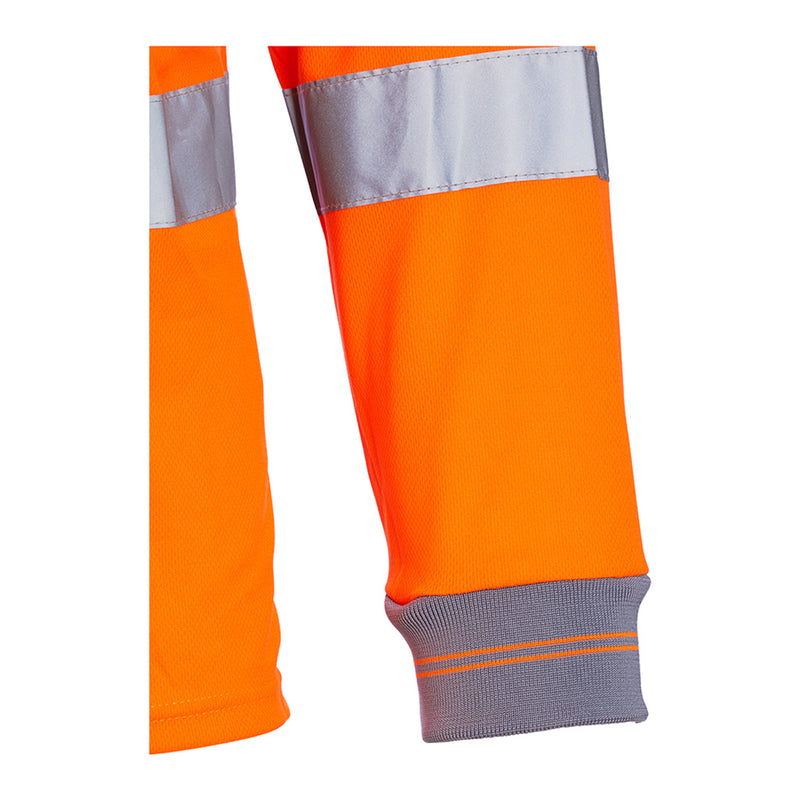 Blackrock Hi-Vis Polo Shirt Long Sleeve - Orange size XL