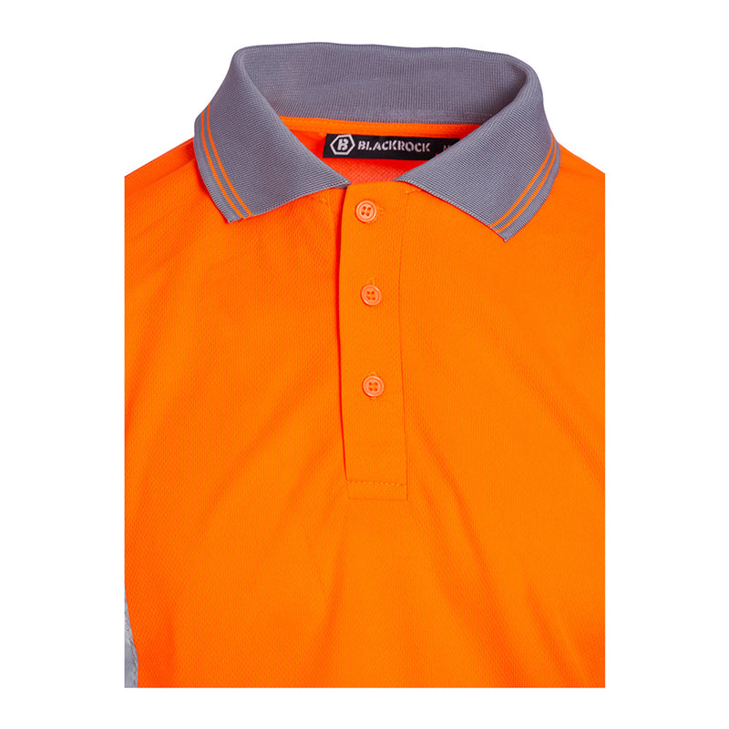 Blackrock Hi-Vis Polo Shirt Long Sleeve - Orange size 3XL