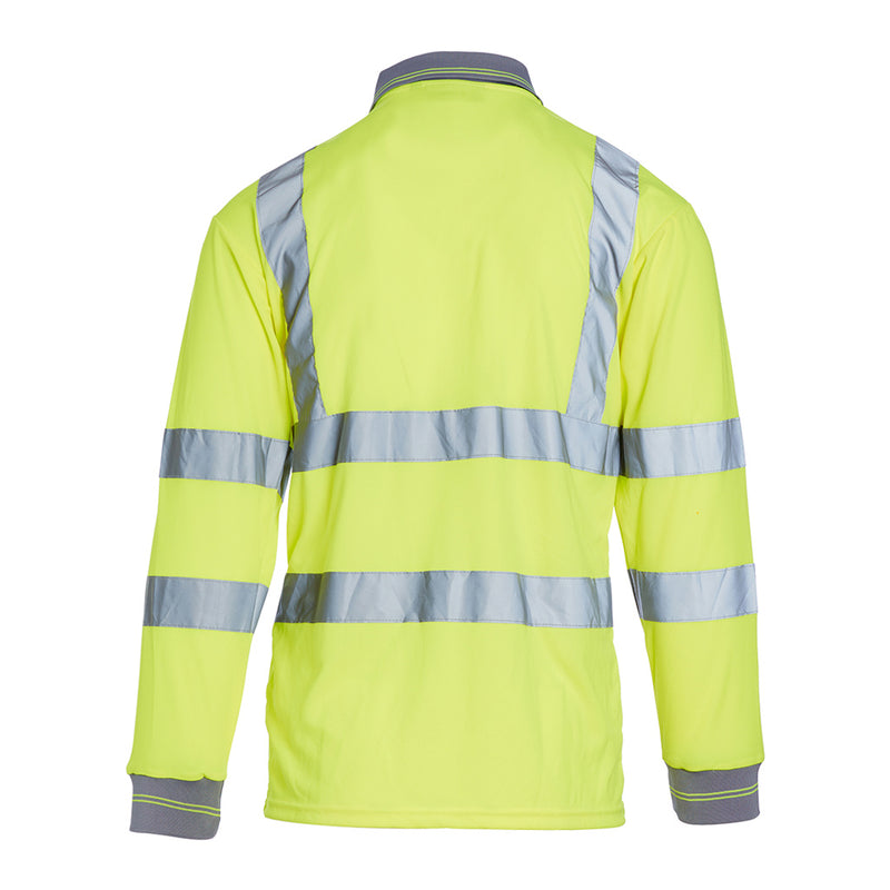 Blackrock Hi-Vis Polo Shirt Long Sleeve - Yellow size L