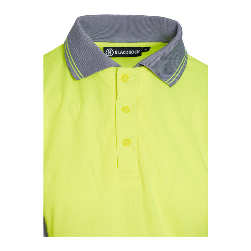 Blackrock Hi-Vis Polo Shirt Long Sleeve - Yellow size 4XL