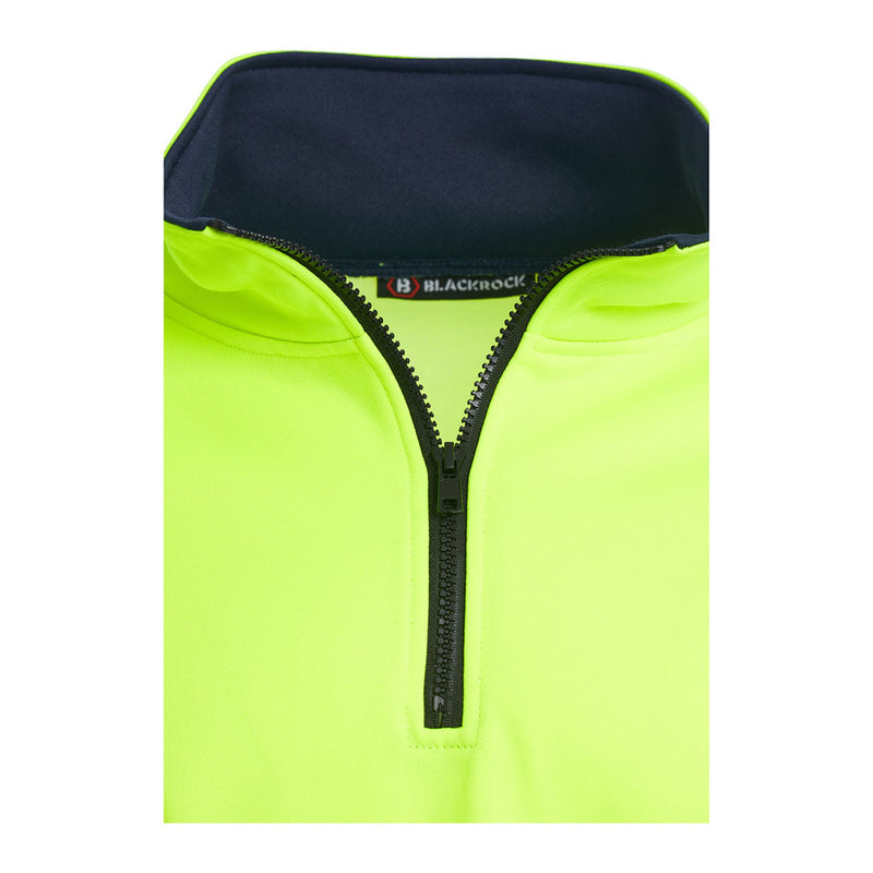 Blackrock Hi-Vis 1/4 Zip Sweatshirt - yellow size L
