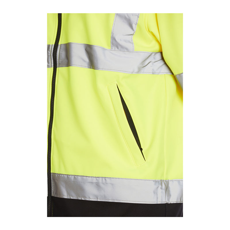 Blackrock Hi-Vis Soft Shell Jacket - Yellow size 4XL