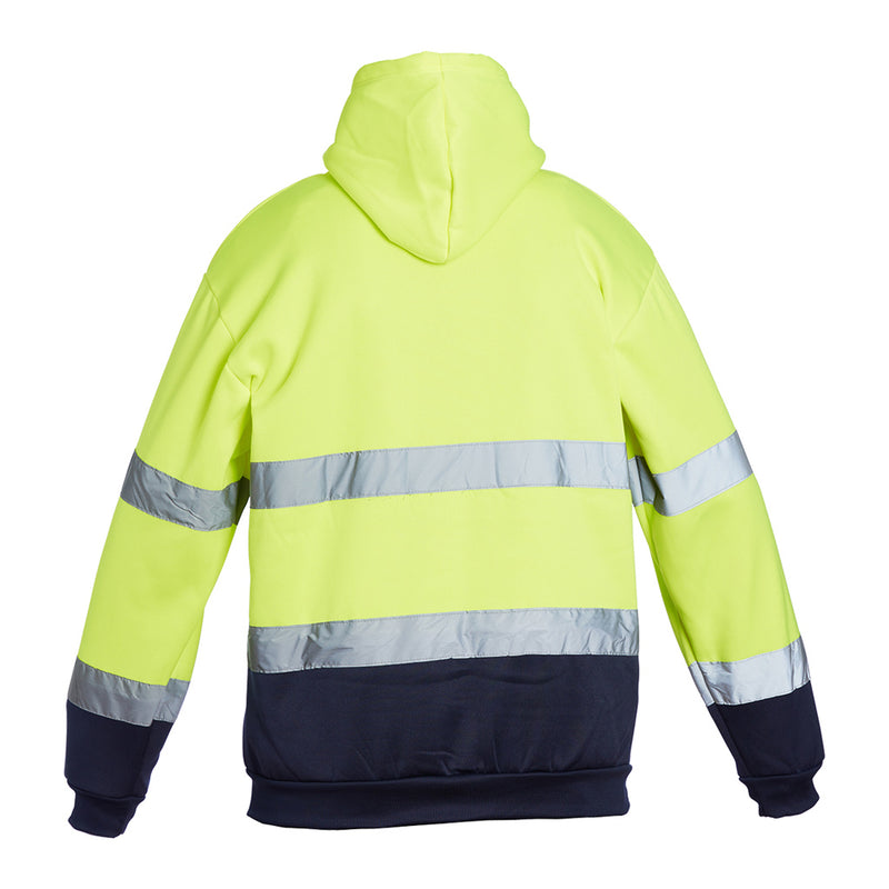 Blackrock Hi-Vis Hooded Sweatshirt - Yellow/Navy size 5XL