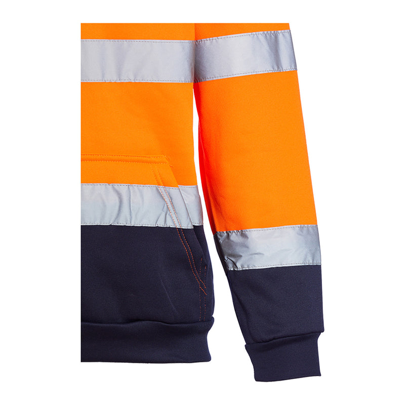 Blackrock Hi-Vis Hooded Sweatshirt - Orange/Navy size 2XL