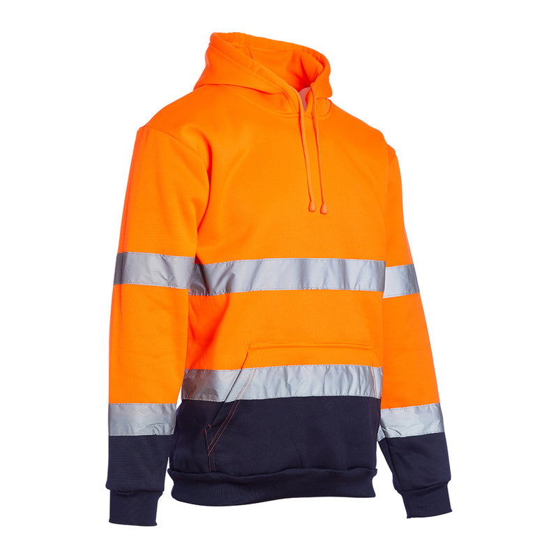 Blackrock Hi-Vis Hooded Sweatshirt - Orange/Navy size 4XL
