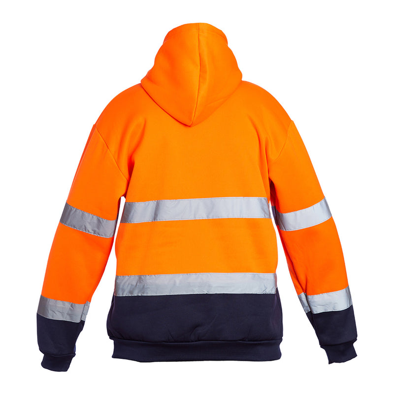 Blackrock Hi-Vis Hooded Sweatshirt - Orange/Navy size 6XL