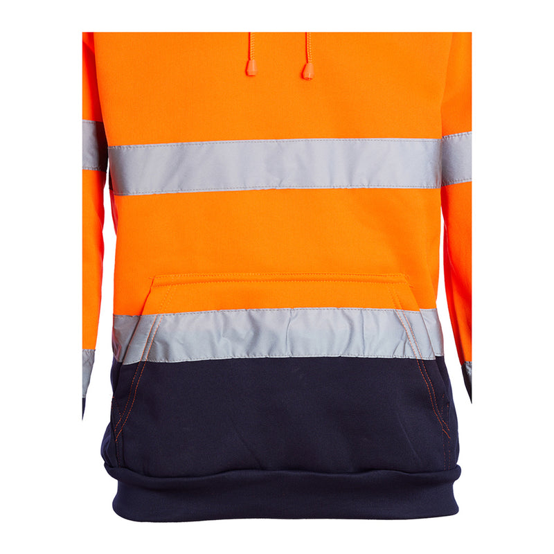 Blackrock Hi-Vis Hooded Sweatshirt - Orange/Navy size 6XL
