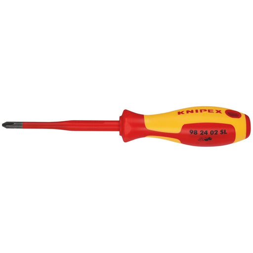 Draper 72453 KNIPEX 98 24 02 SL VDE Insulated Phillips Screwdriver PH2 x 100mm - Slim