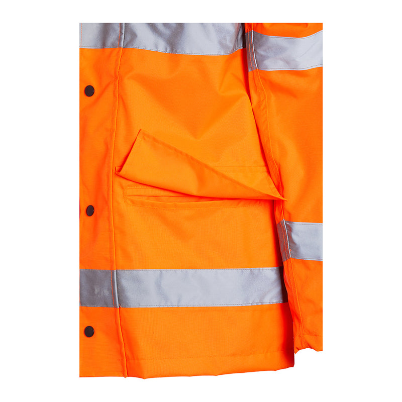 Blackrock Hi-Vis Lined Rain Jacket - Orange size S