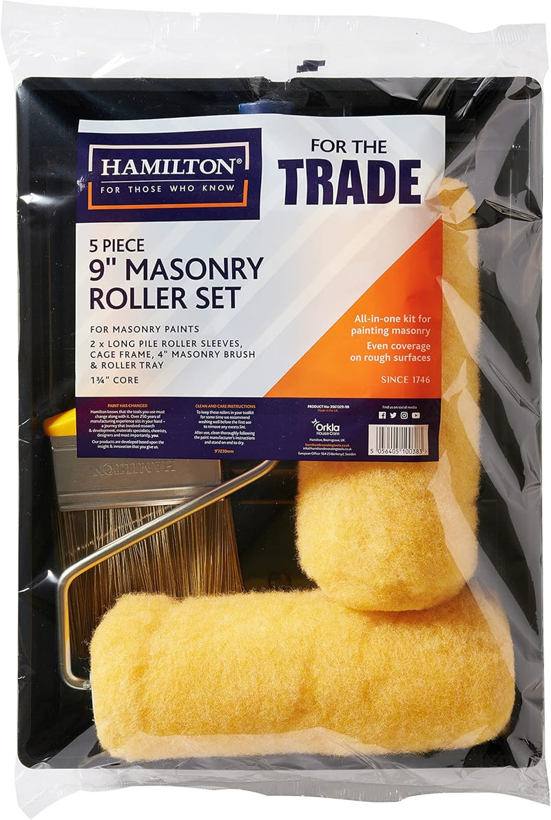 Hamilton 5Pc 9" Masonry Roller Set