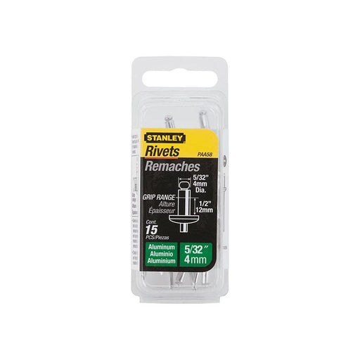 Stanley® Hand Tools 1-PAA58 Aluminium Rivets Long 4 x 12mm Pack of 15 STANLEY® Hand Tools - RockBottom Nothampton
