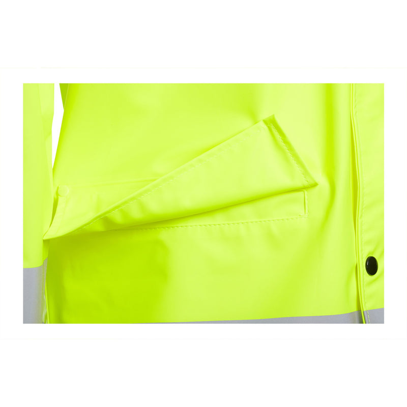 Blackrock PU Hi-Vis Rain Jacket - Yellow size 2XL
