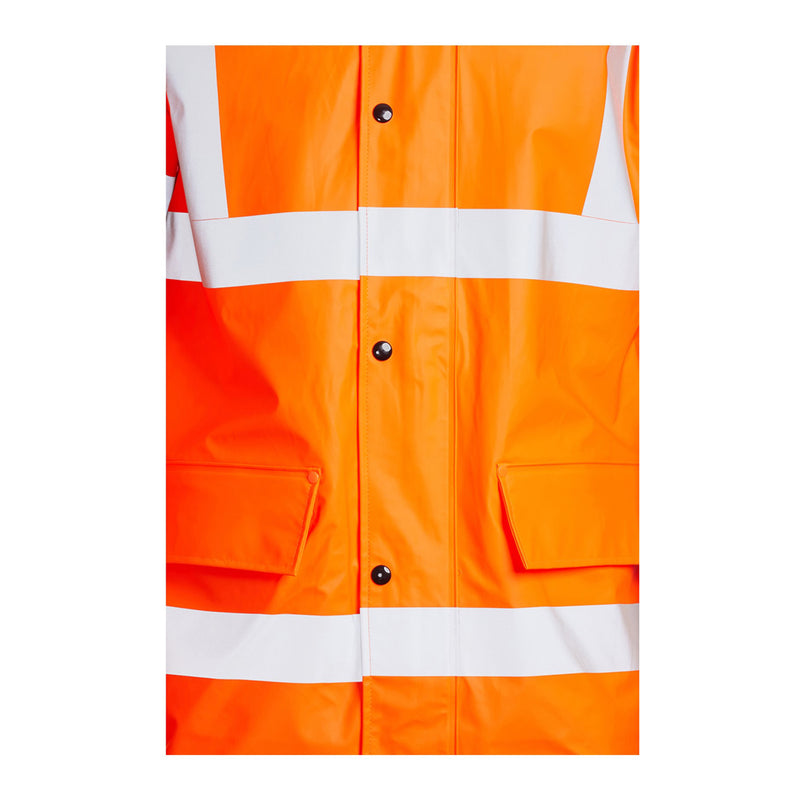 Blackrock PU Hi-Vis Rain Jacket - Orange size 5XL