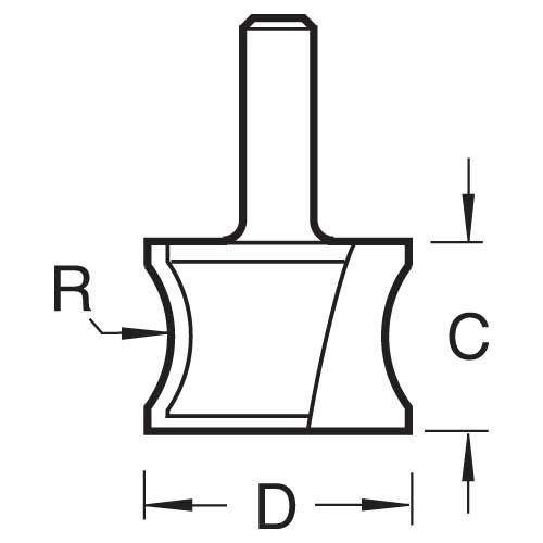 84/49X1/2TC - Sunk bead cutter