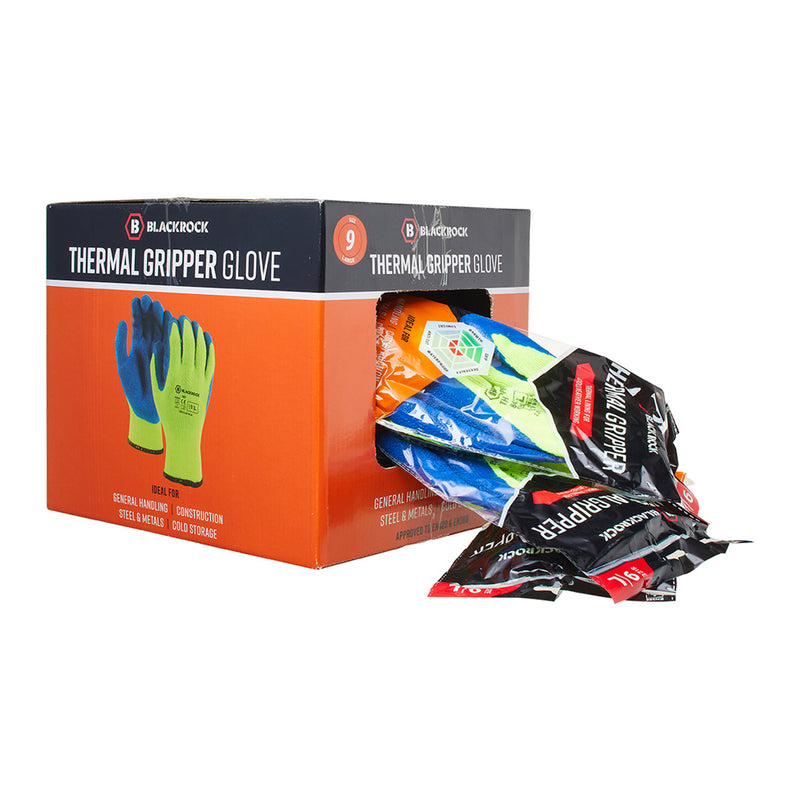 Blackrock Thermal Gripper Gloves Box 24 Pairs - size 10/XL