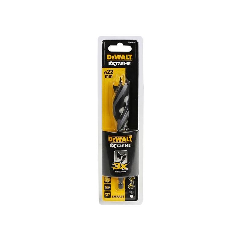 Dewalt Power Tools Extreme Tri-Flute Spade Bit 22 x 152mm DeWALT Power Tools - RockBottom Northampton