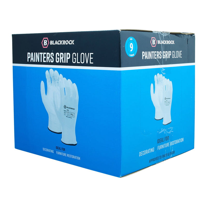 Blackrock Painter's Lightweight PU Gripper Gloves Box 48 Pairs - size 9/L