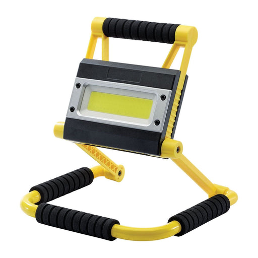 Draper 99707 COB LED Rechargeable Folding Work Light and Power Bank, 20W, 750 - 1,500 Lumens