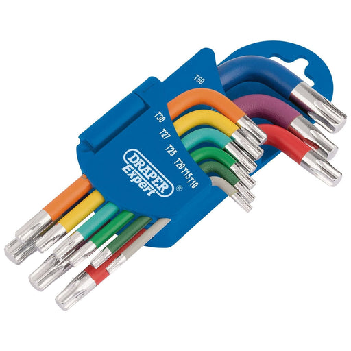 Draper 66135 Draper Expert TX-STAR® Metric Coloured Short Arm Key Set (9 Piece)